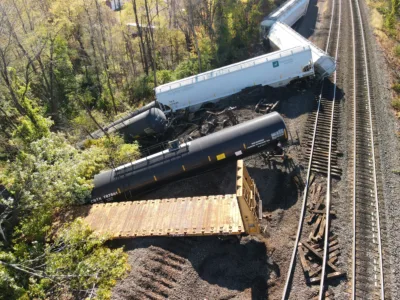 Train derailment in Altoona